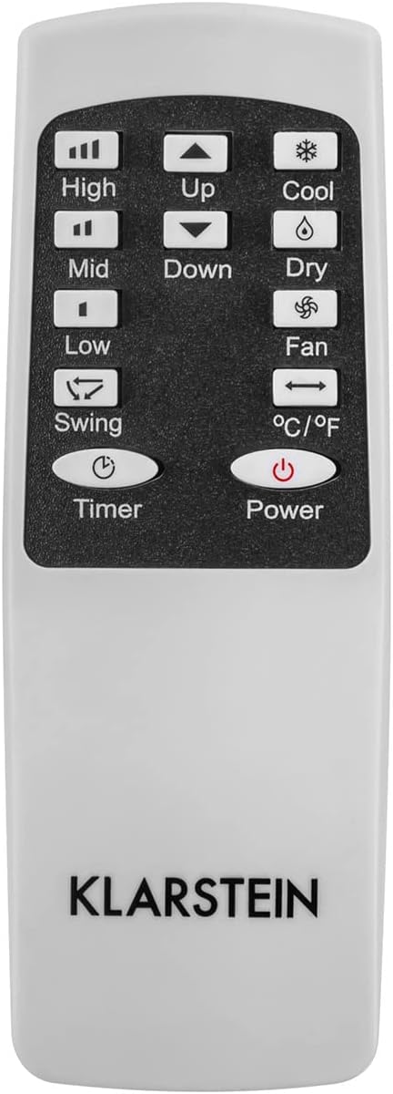 Klarstein Mobile Klimaanlage mit Abluftschlauch, 4-in-1 Klimagerät mit Ventilator, Luftentfeuchter & Nachtmodus, Kleine & Portable Klimaanlage für Wohnung & Büro, App-Steuerung, 12000 BTU