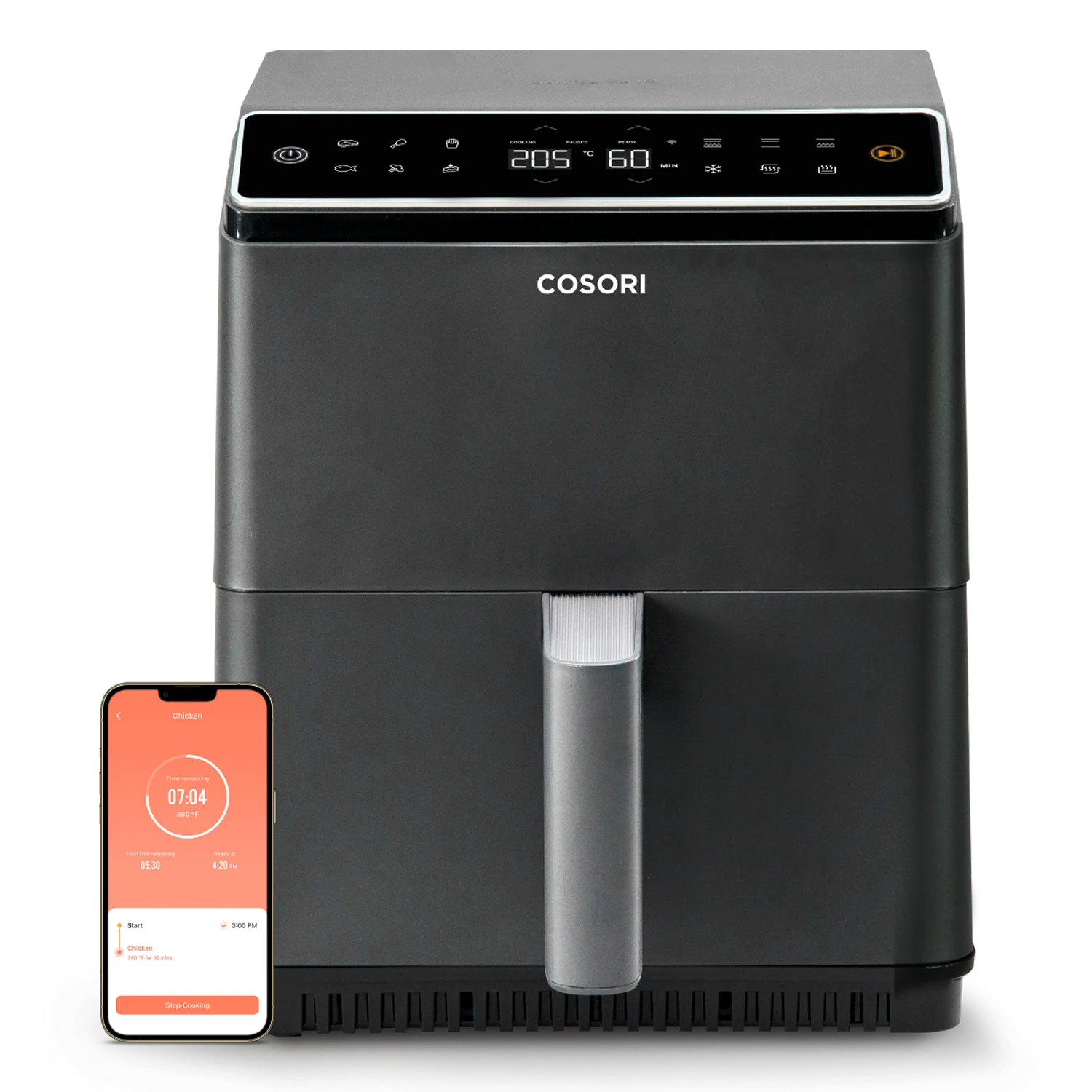 Frytkownica powietrzna Cosori Dual Blaze Smart 6,4 l – ciemnoszara