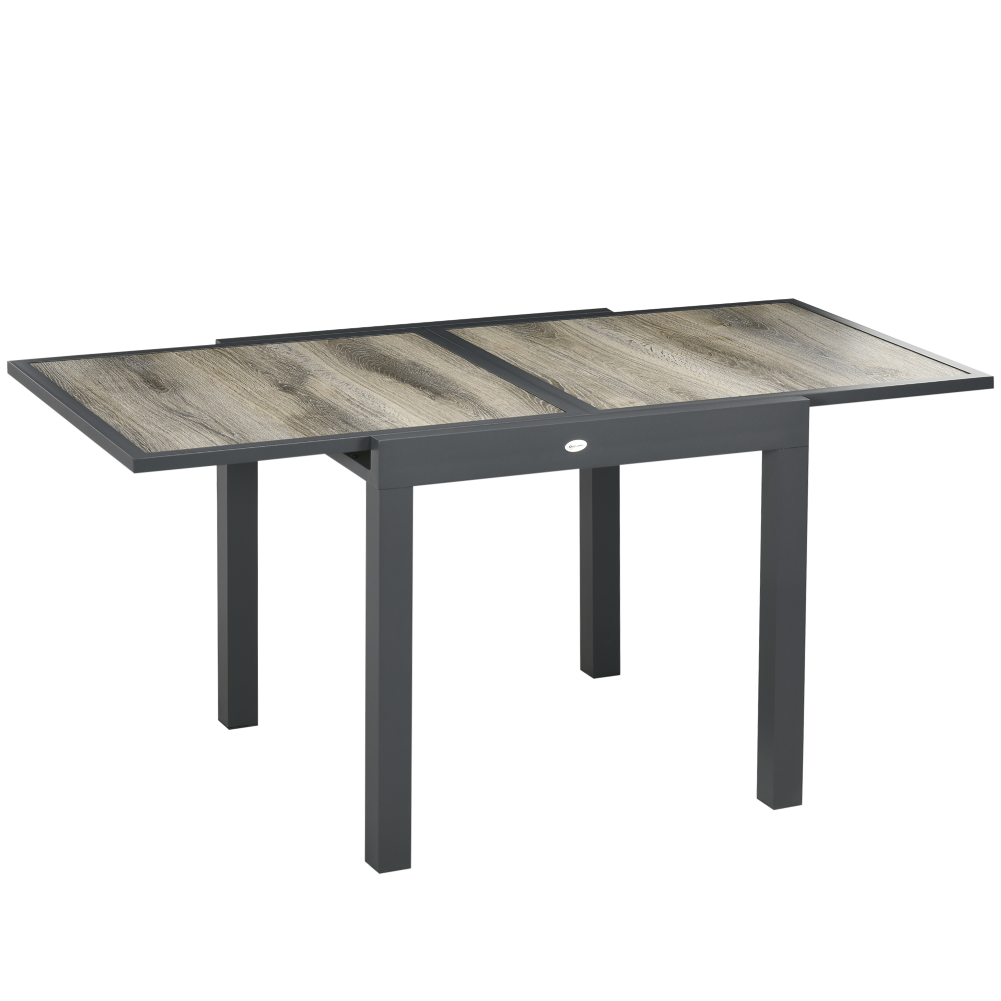 tuintafel, eettafel voor in de tuin met uitschuifbaar tafelblad, aluminium