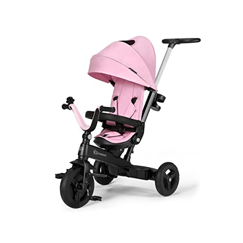 Kinderkraft Triciclo Evolutivo TWIPPER, con Maniglione, Sella Girevole 360 Gradi, Accessori, Campanello, Portabicchiere, da 9 Mesi fino a 5 Anni, Rosa : Giochi e giocattoli