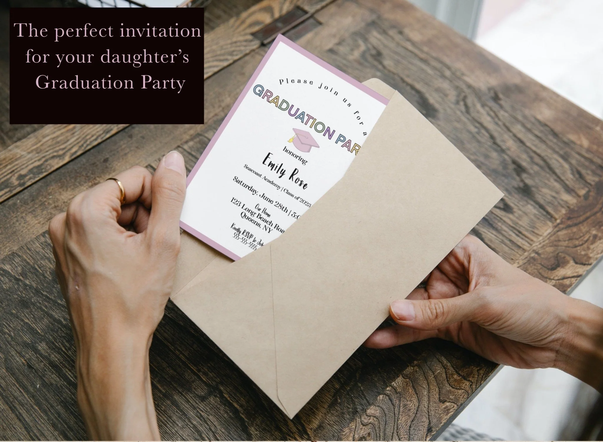 Children��s Graduation invitation template | Graduation party Template | Girl graduation Theme