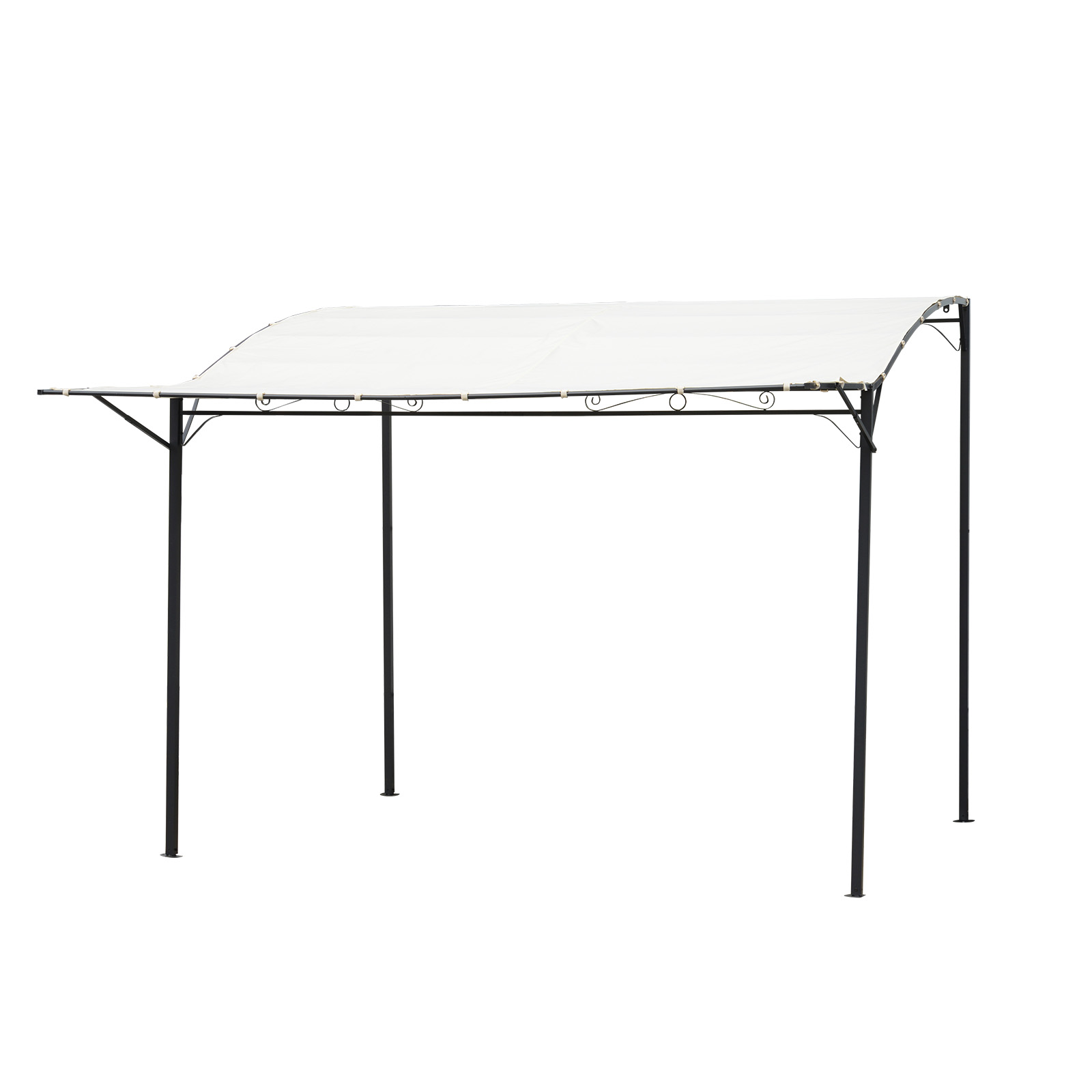 Outsunny Paviljoen tuinpaviljoen zonwering met opklapbaar afdak UV-bescherming 3 x 2,5 m