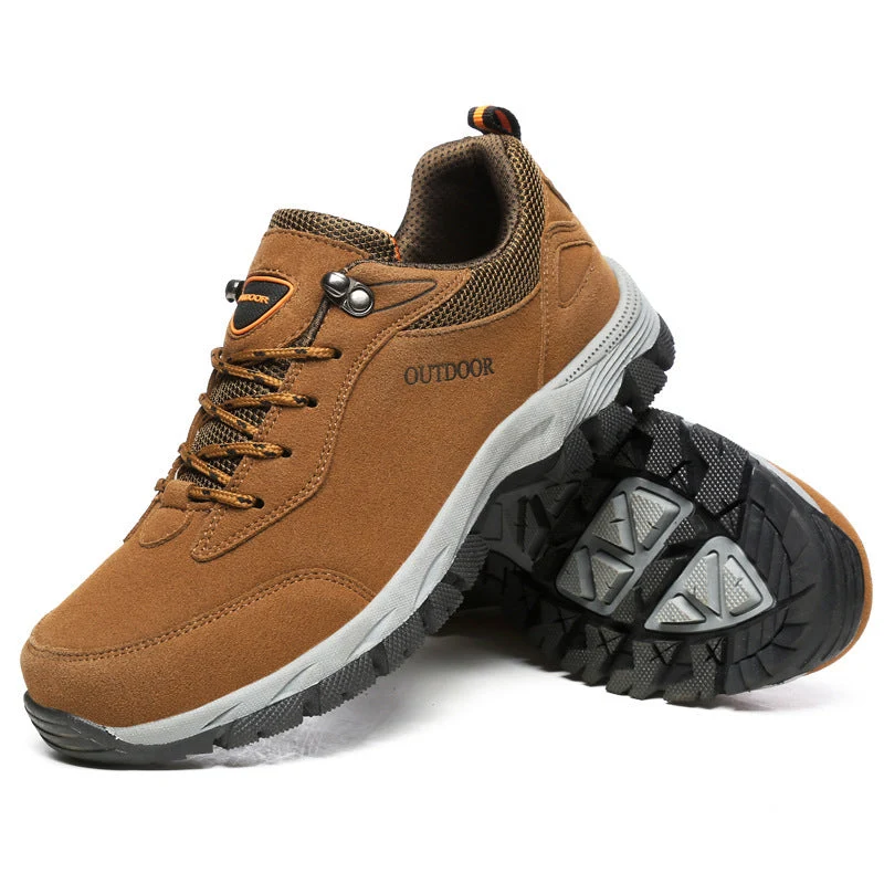 Orthop?dische Wanderschuhe f��r Herren | Bequeme Trekkingschuhe mit D?mpfung gegen Fersensporn | Atmungsaktiv & Robust