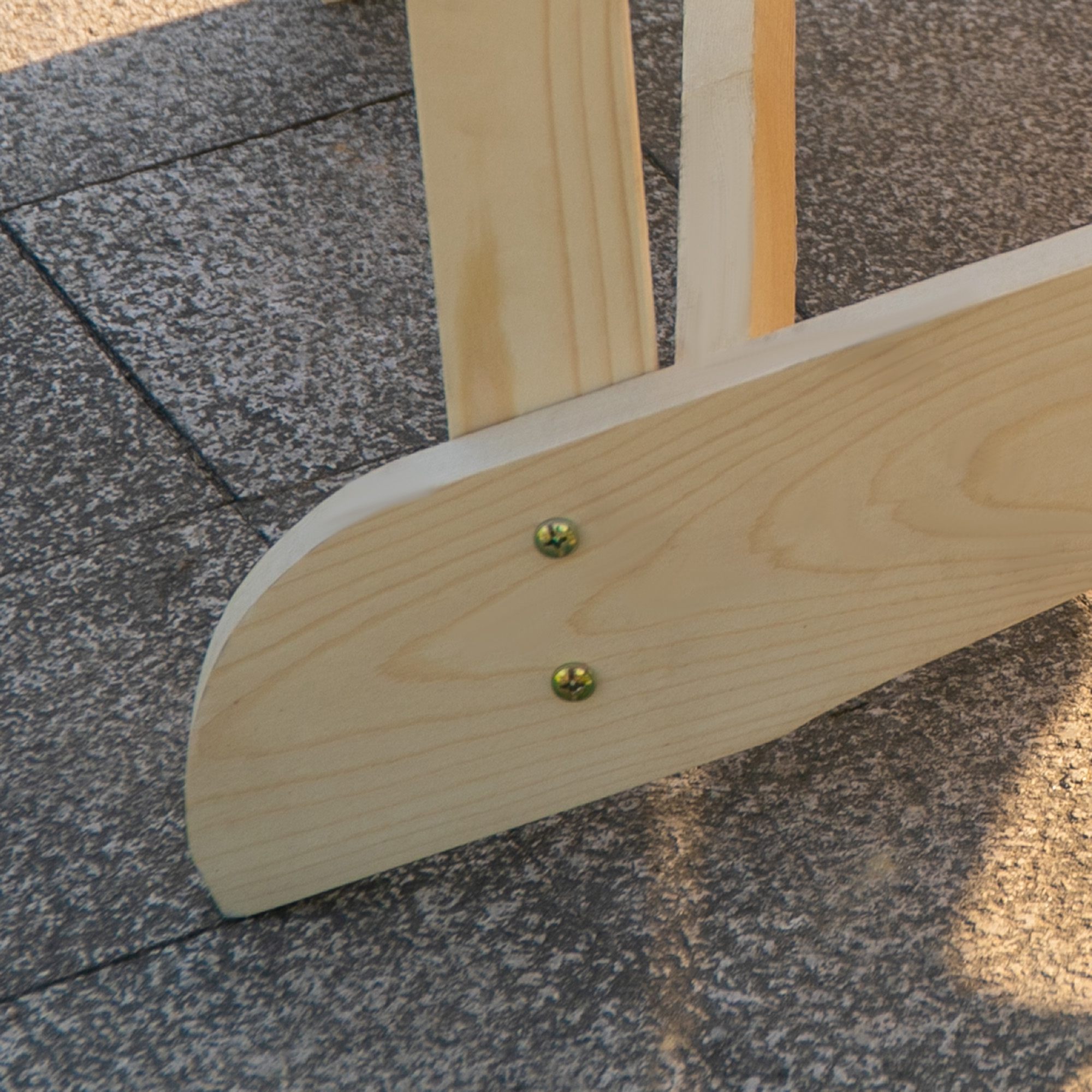 2 tuinstoelen met bijzettafel naturel dennenhout 178 x 87 x 92 cm