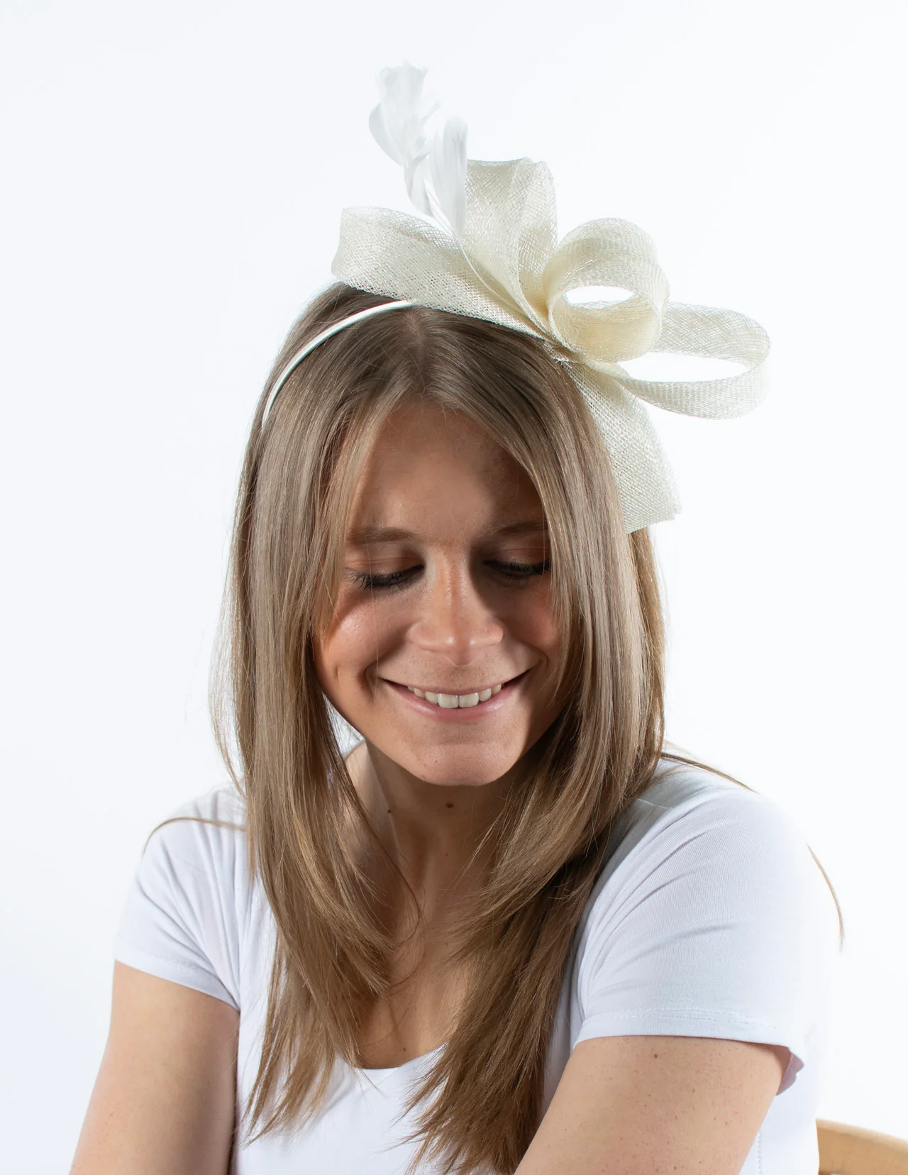 Fascinator | Feather Loop | Cream