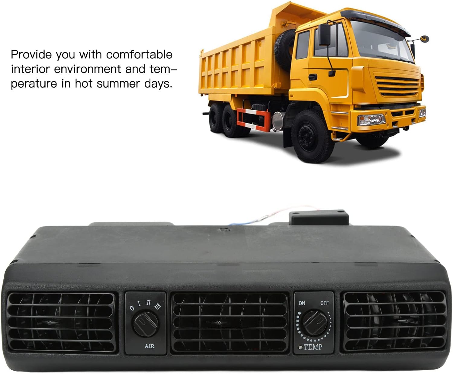 Focket Universelles Under Dash Klimaanlagen Verdampfer Kit, 360 CFM 3 Gang Kühlleistung 18853 BTU, 32 Pass 4 Wege Spule Universal Klimaanlage für Oldtimer, Wohnmobile (12V)