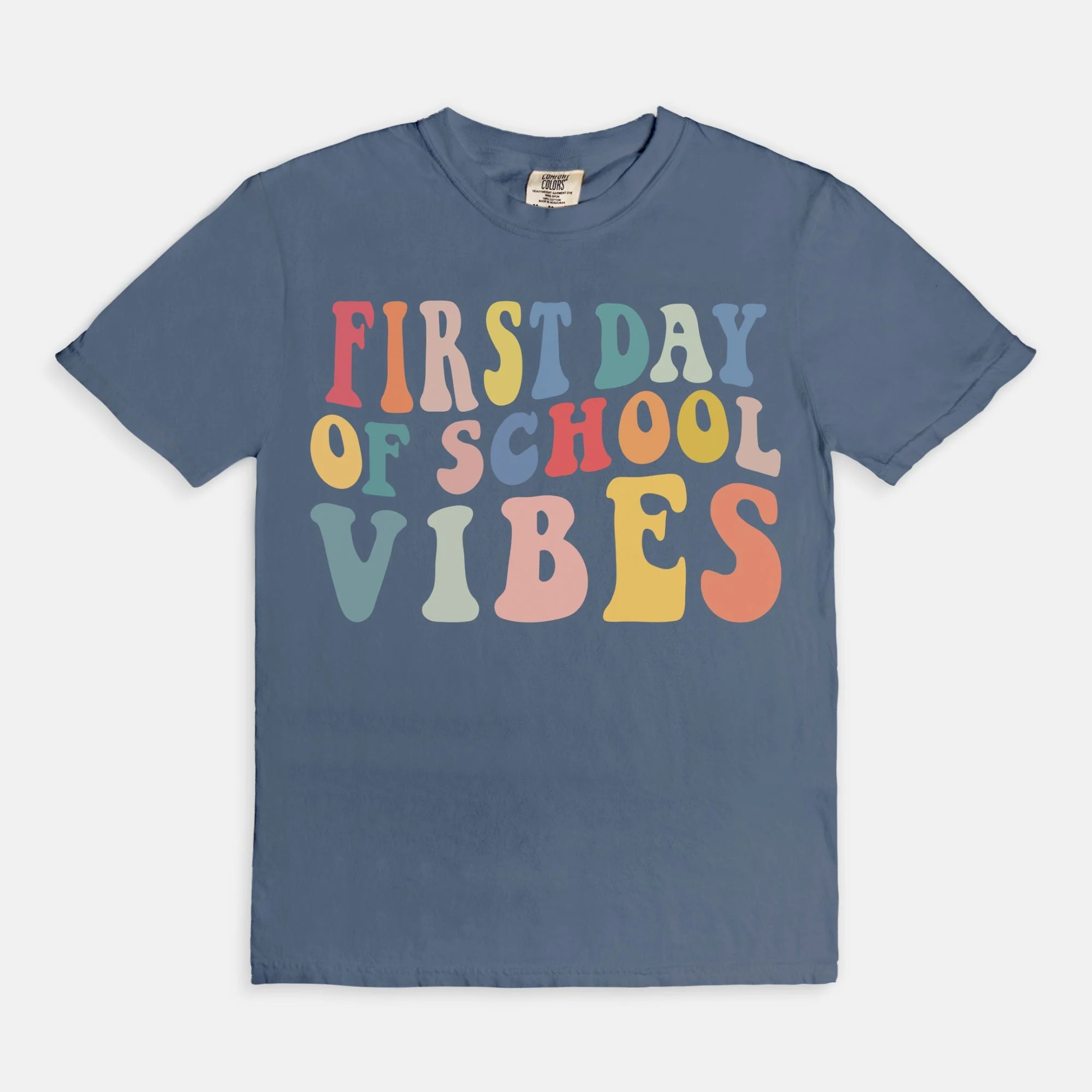 Retro First Day of School Vibes Shirt, Comfort Color Tee, Back to School Gift