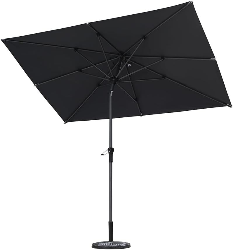 Purple Leaf Outdoor Market Umbrella 1.8 x 2.7m - Waterproof & UV 50+ Sun Protection