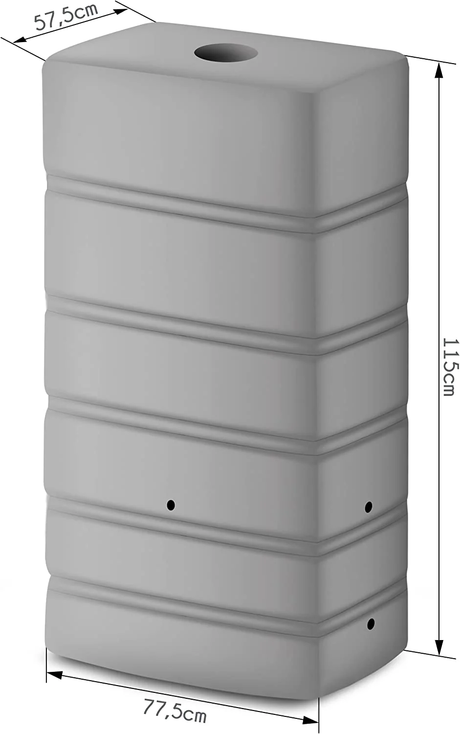 Regenwatertank, Regenwatercontainer Modern Can, Regenvat, Grijs 450L