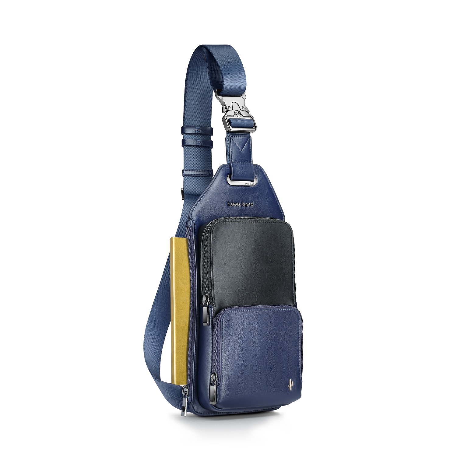 Lapis Bard Crossover Desert Bloom Cactus Leather Crossbody Bag - Blue