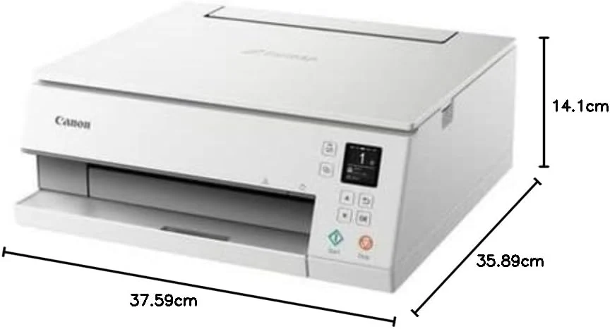 Canon PIXMA TS6350a printer, kleureninkjet multifunctioneel apparaat DIN A4 (fotoprinter, scanner, kopieerapparaat, OLED, 4.800x1.200 dpi, USB, WLAN, 5 afzonderlijke inkten, dubbelzijdig afdrukken, 2 papierladen), zwart