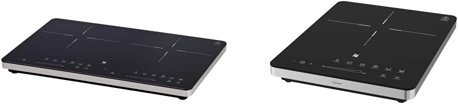 WMF Kult X Doppel- Induktionskochfeld 2 Platten, Kochplatte bis 28 cm, 2 Kochzonen, 8 Stufen, Topferkennung,Touch-Display, Glaskeramik, Timer-Funktion, 3500 W