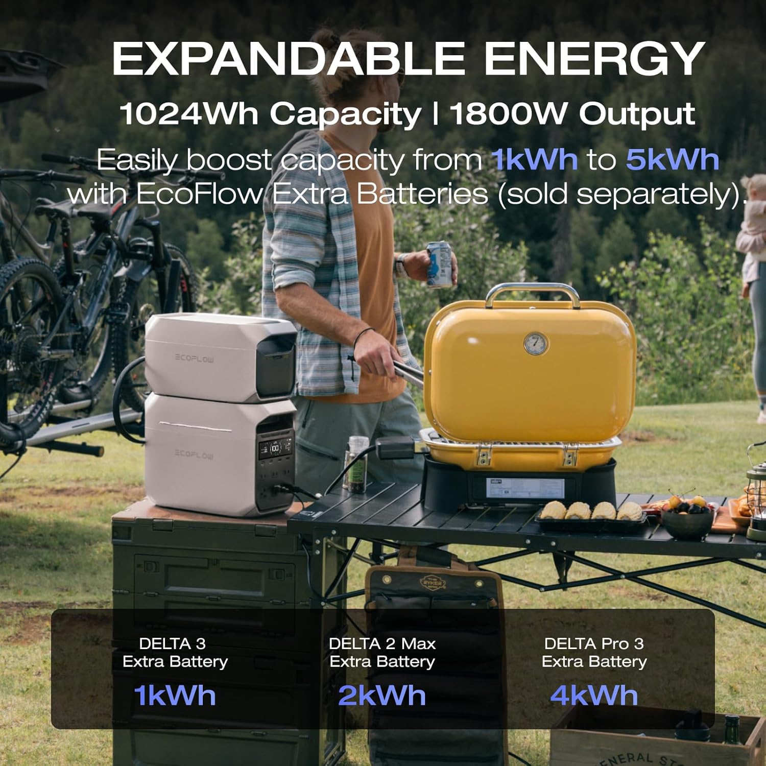 EF ECOFLOW Solar Generator DELTA 3 Plus with 400W Solar Panel (2024 New)  1000W Solar Input  LFP(LiFePO4) Battery  Portable Power Station for Home Backup Power  Camping & RVs