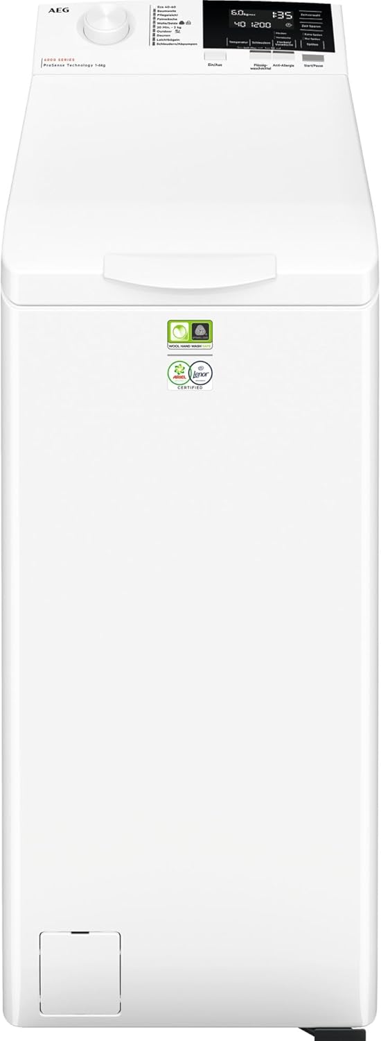 AEG LTR7A71370 Waschmaschine Toplader / Serie 7000 mit ProSteam / ProSteam - Auffrischfunktion / 7,0 kg / Leise / Mengenautomatik / Nachlegefunktion / Wasserstopp / 1300 U/min