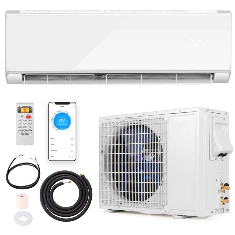 18,000 BTU 21 SEER2 208-230V Wifi Enabled Mini-Split Air Conditioner with Alexa, Wall Mounted Ductless AC Unit Inverter Heat Pump System