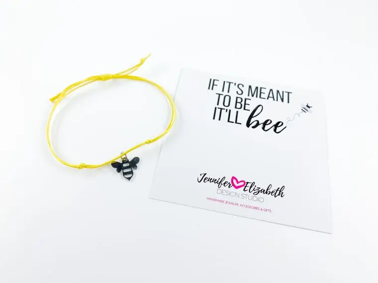 If It's Meant To Be Inspirational Carded Sliding Knot Bracelet