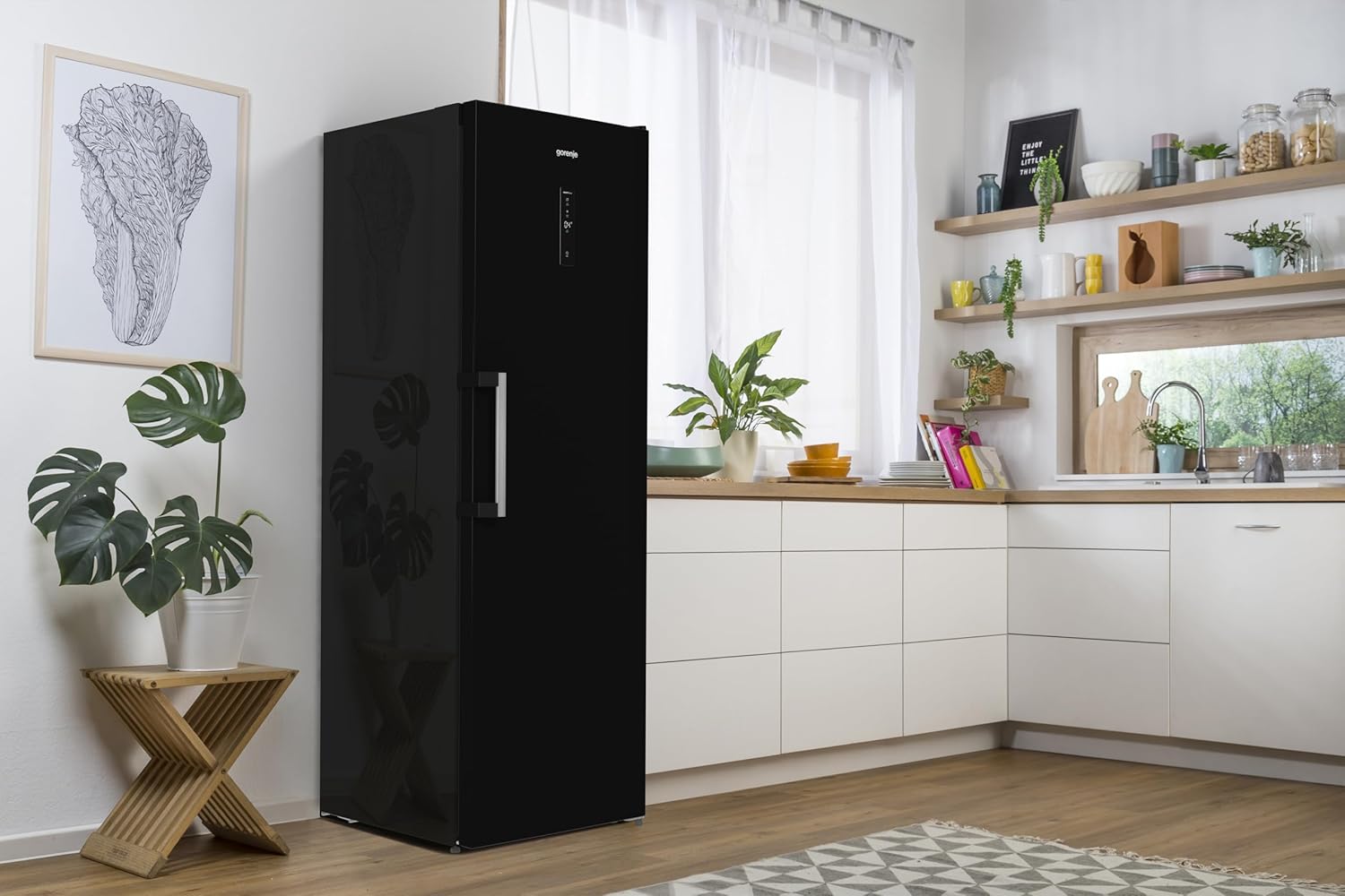 Gorenje R 619 DAXL6 Kühlschrank/AdaptTech/FreshZone/Schnellkühlfunktion/Umluft-Kühlsystem/LED Display / 398l / 185cm / EEK D/Edelstahl