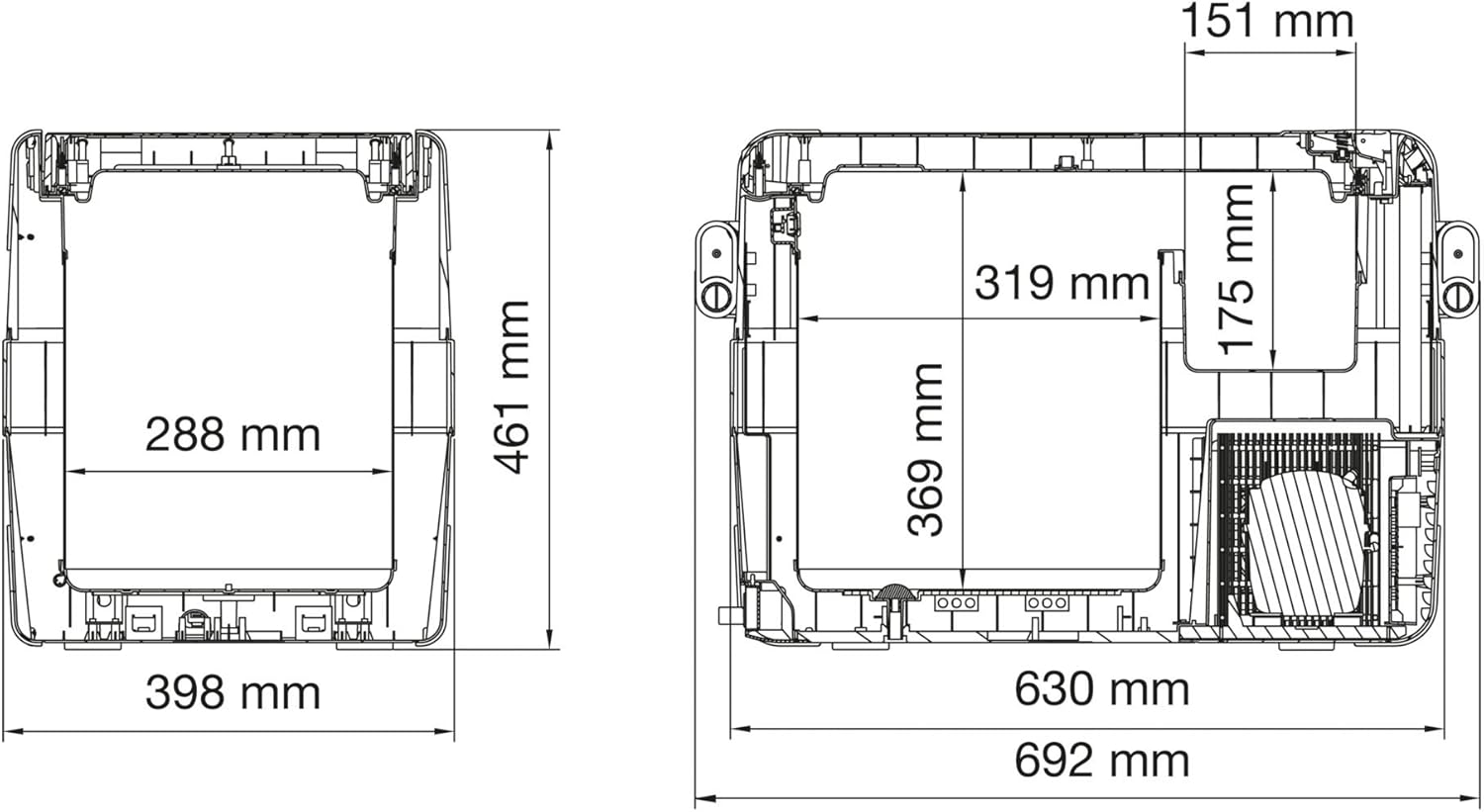 DOMETIC CFX 40 Kompressor-Kühlbox, 38 Liter, 12/24 V und 230 V für Auto, LKW, Boot, Wohnmobil und Steckdose, mit USB Anschluss