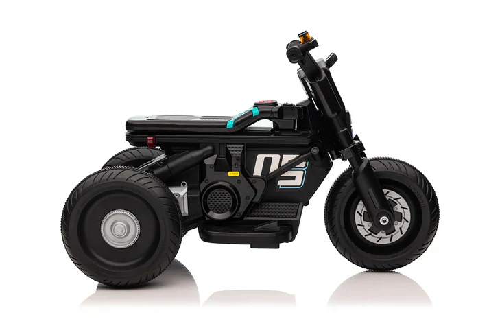 New 3 Wheel Motorbike Kids 6V Trike Electric Ride On Motorcycle - Black