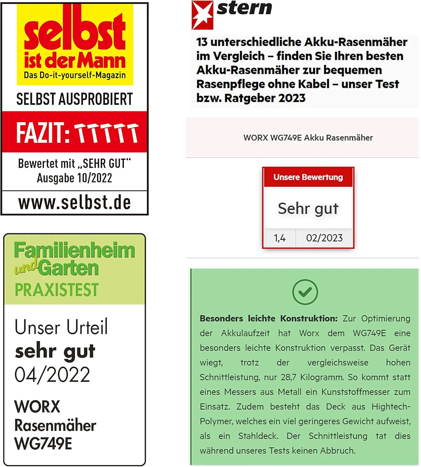 Worx Nitro 34 cm Accu grasmaaier, Elektrische grasmaaier, WG779E, 40 V PowerShare PRO 2 ST. 2,5 Ah Accu (Accu's & Oplader inbegrepen)