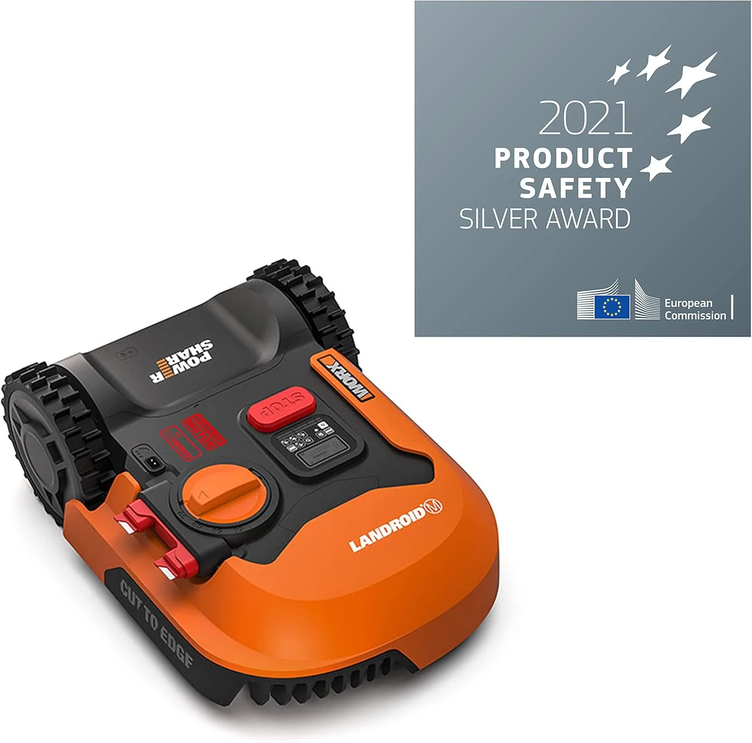 WORX Landroid M WR141E robotmaaier/accugrasmaaier voor kleine tuinen tot 500 m2/zelfrijdende grasmaaier voor een nette gazonsnit, veelkleurig