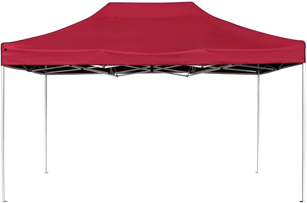 Profi-Partyzelt Faltbar Aluminium 4,5x3 m Weinrot Faltpavillion Gartenzelt Festzelt Pavillon Gartenpavillion Bierzelt Zelt Faltzelt