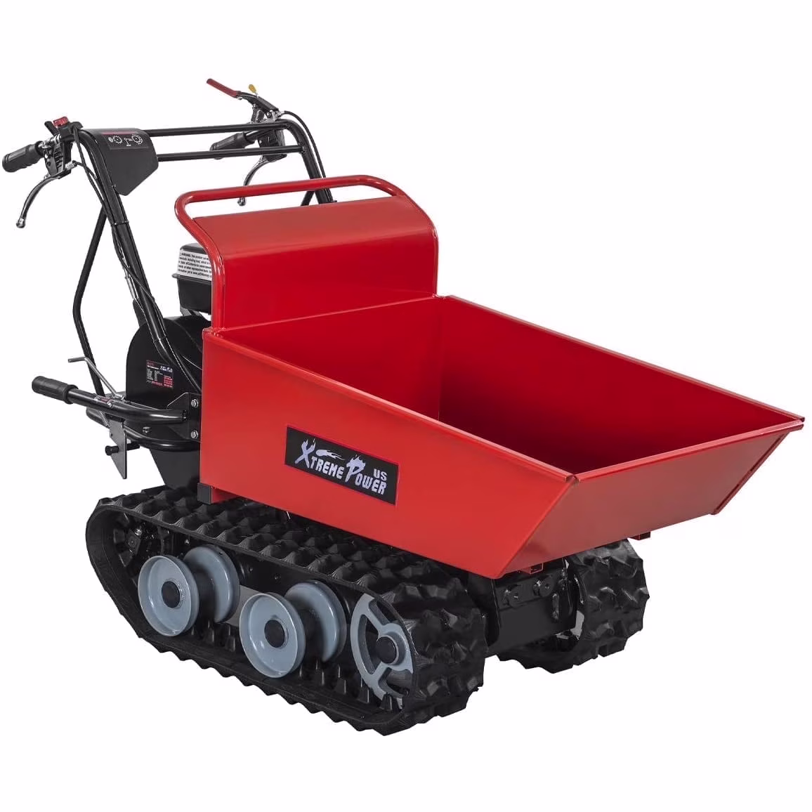 XtremepowerUS Track Barrow, 660lb Loading Capacity, 6.5HP Kohler, Gas Powered Wheelbarrow