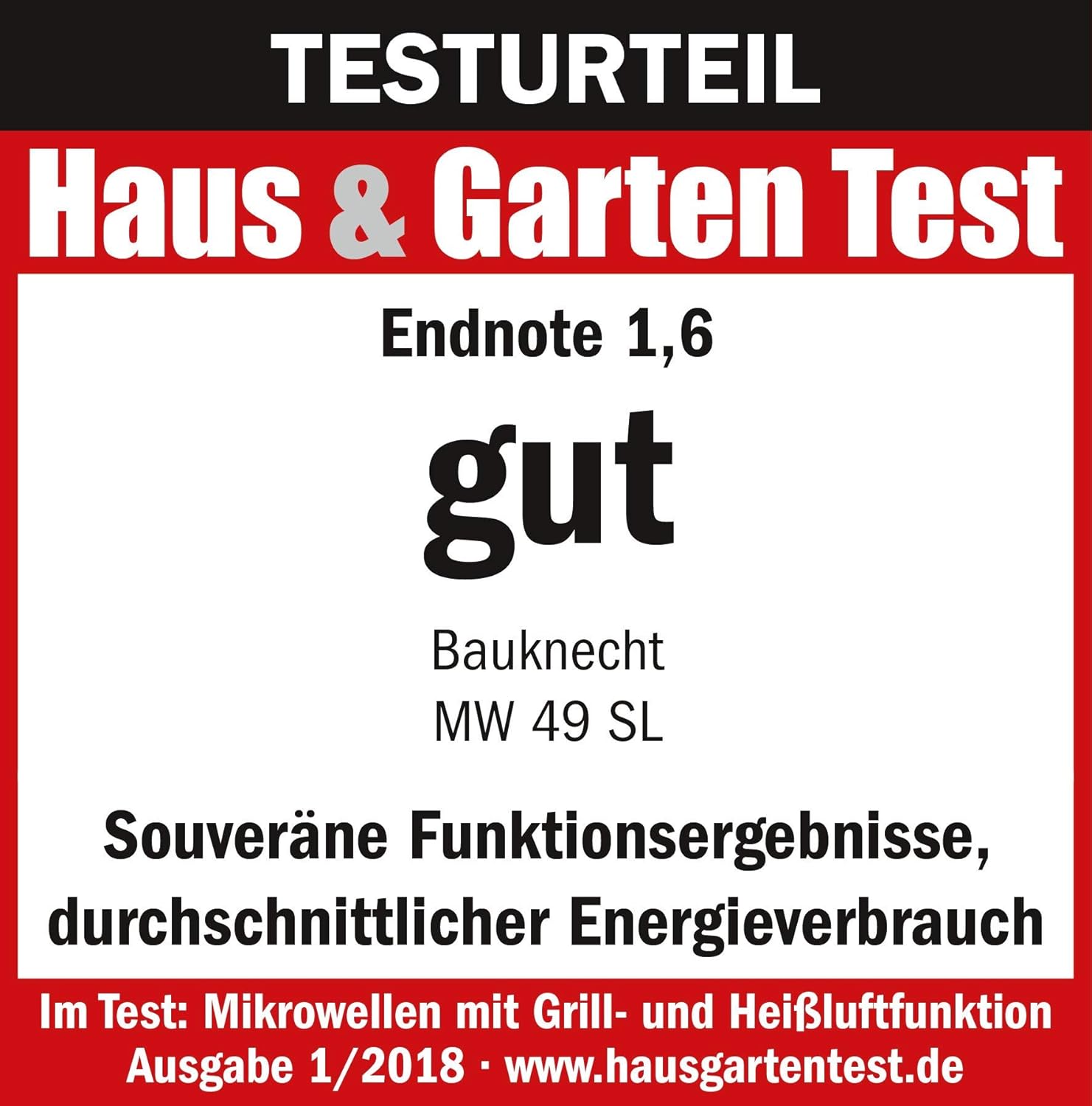 Bauknecht MW 49 SL Freistehender Mikrowellen Backofen/ Mikrowelle 800 Watt/ Quarz-Grill 900 Watt/ Heißluft 1700 Watt/ Dampfgarfunktion inkl. Dampfgarbehälter