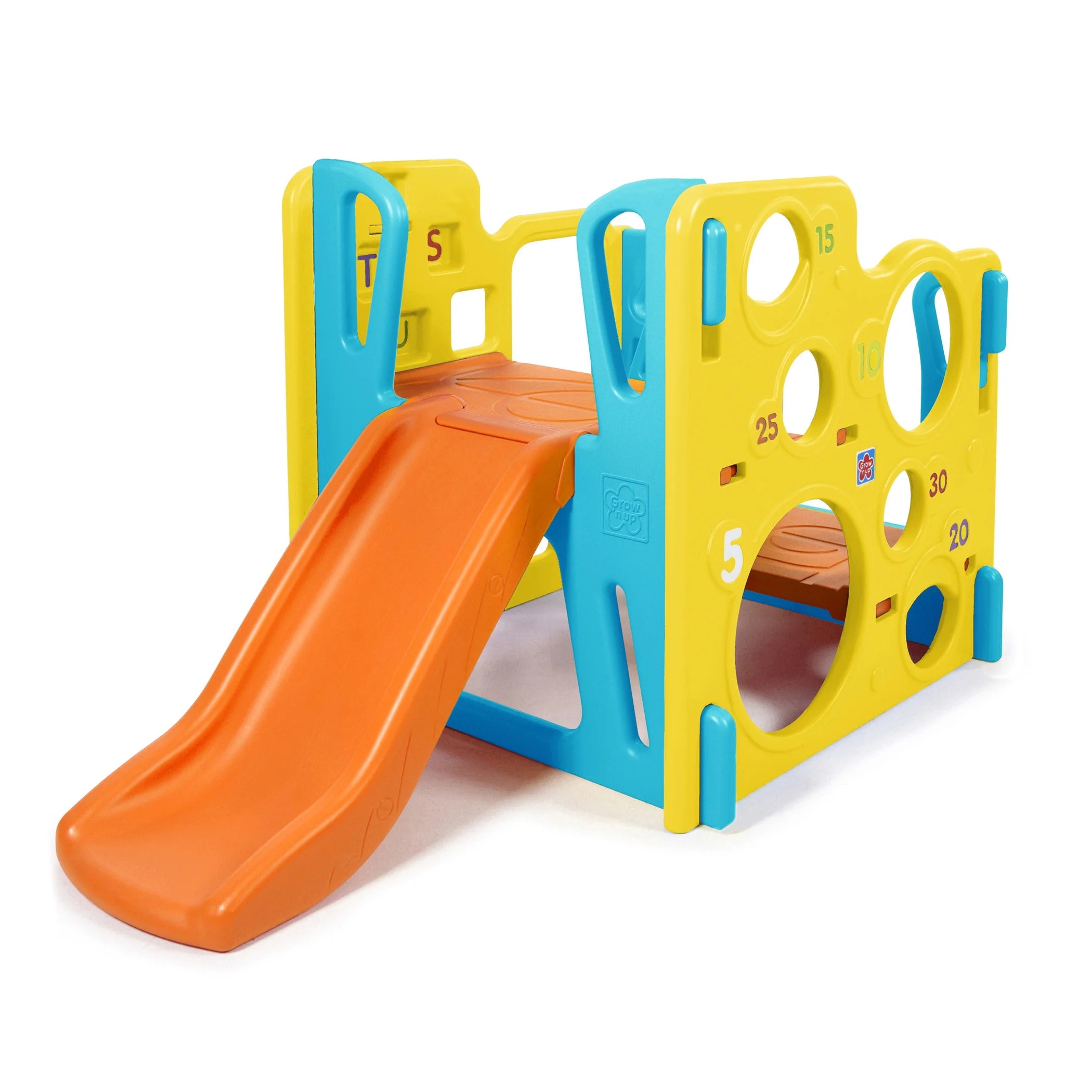 Grow��n Up Climb ��n Explore Play Gym for Indoor/Outdoor Use, Ages 18-48 Months, with Slide, Basketball & Climbing Features