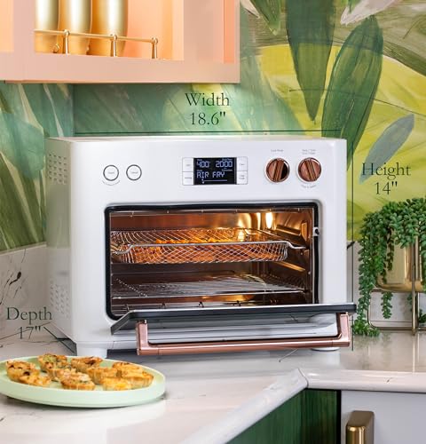 Café Couture Oven with 14 essential cooking modes, including Air Fry, CrispFinish, Bake, Broil, Roast, Toast, Pizza, WiFi & Smart Connected, Voice Control, Countertop Small Appliances, Matte White : Home & Kitchen