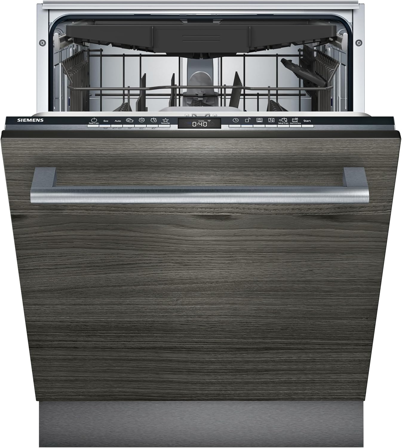 Siemens SN63EX14VE, iQ300 Smarter Geschirrspüler, Vollintegrierte Spülmaschine mit Besteckschublade, 60 cm, Auto Türöffnung dank autoOpen dry, Besonders leise durch iQdrive-Motor, infoLight aquaStop