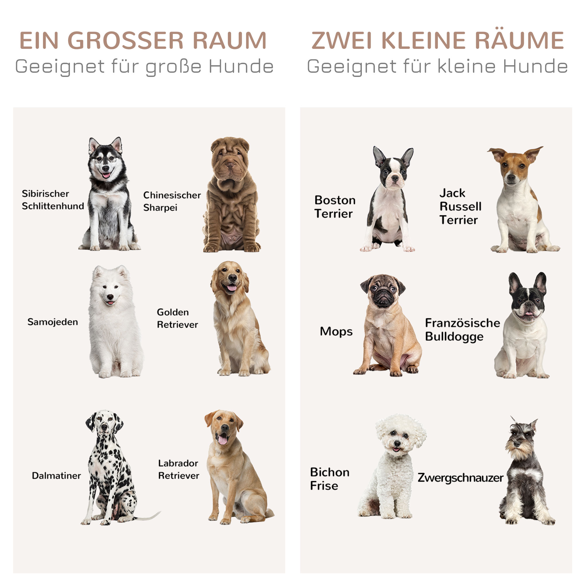 PawHut hondenkooi 2-in-1 ontwerp incl. uitneembare tussenwand