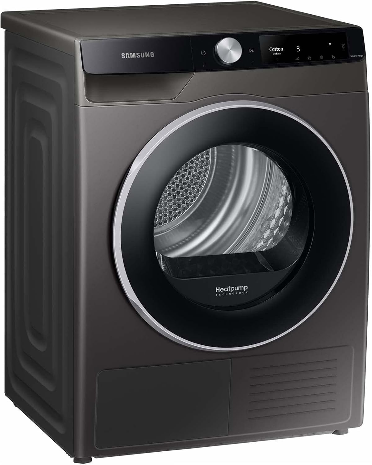 Samsung DV80T6220LX/S2 Wärmepumpentrockner, 8 kg, Simple Control mit WiFi und Auto Cycle Link, Hygiene+ Programm, Air Wash, Inox
