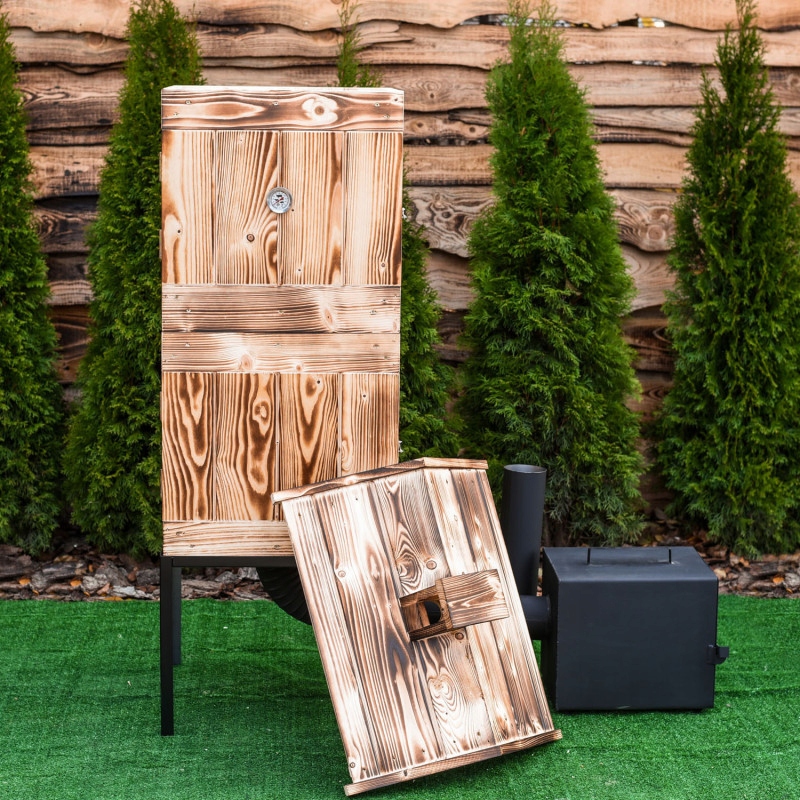 WĘDZARNIA DREWNIANA NAJWIĘKSZA PIEC 4XL OGRODOWA NAJNOWSZA IMPREGNACJA x2