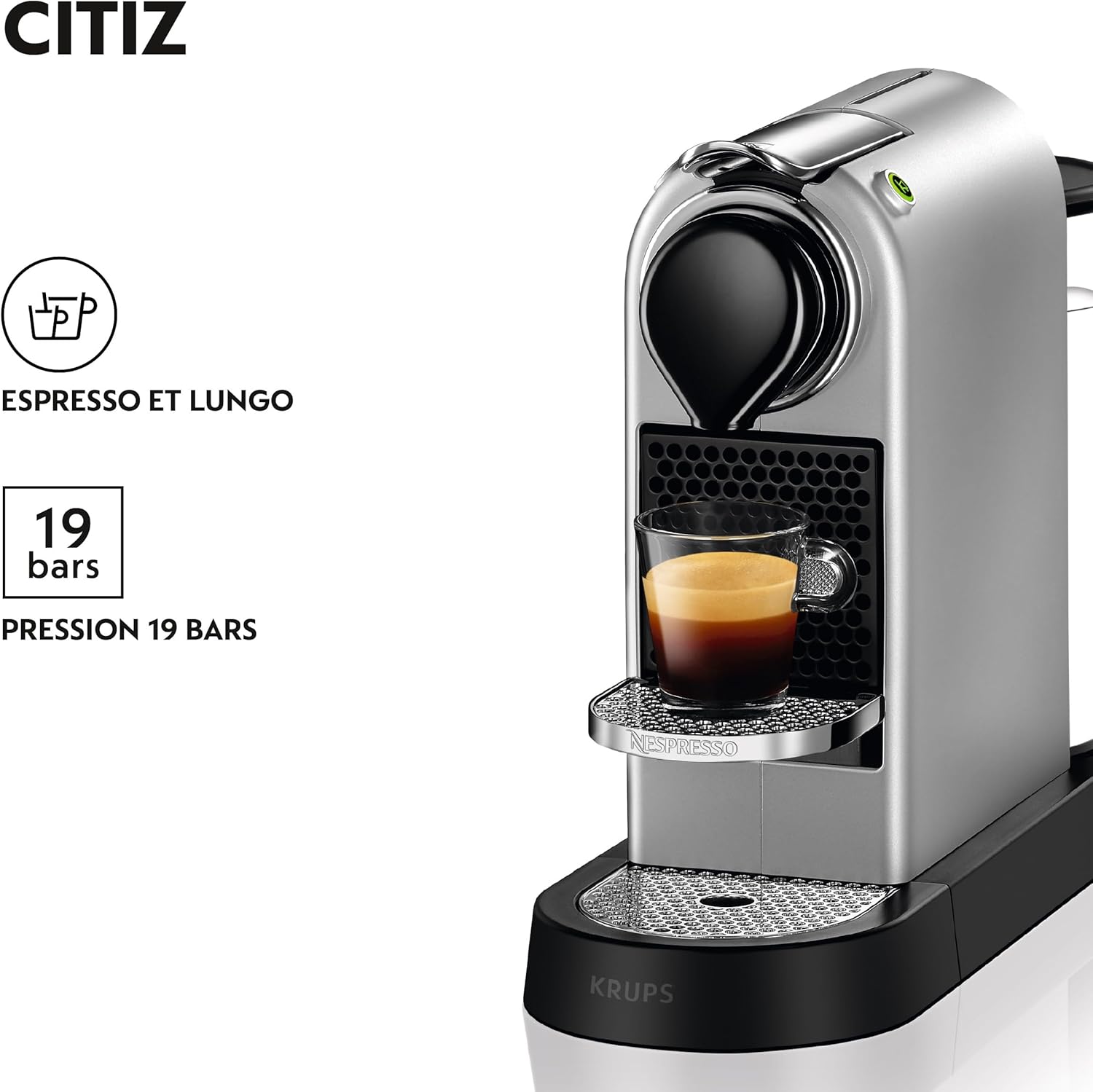Nespresso Krups YY4118FD Kaffeemaschine Citiz Silber