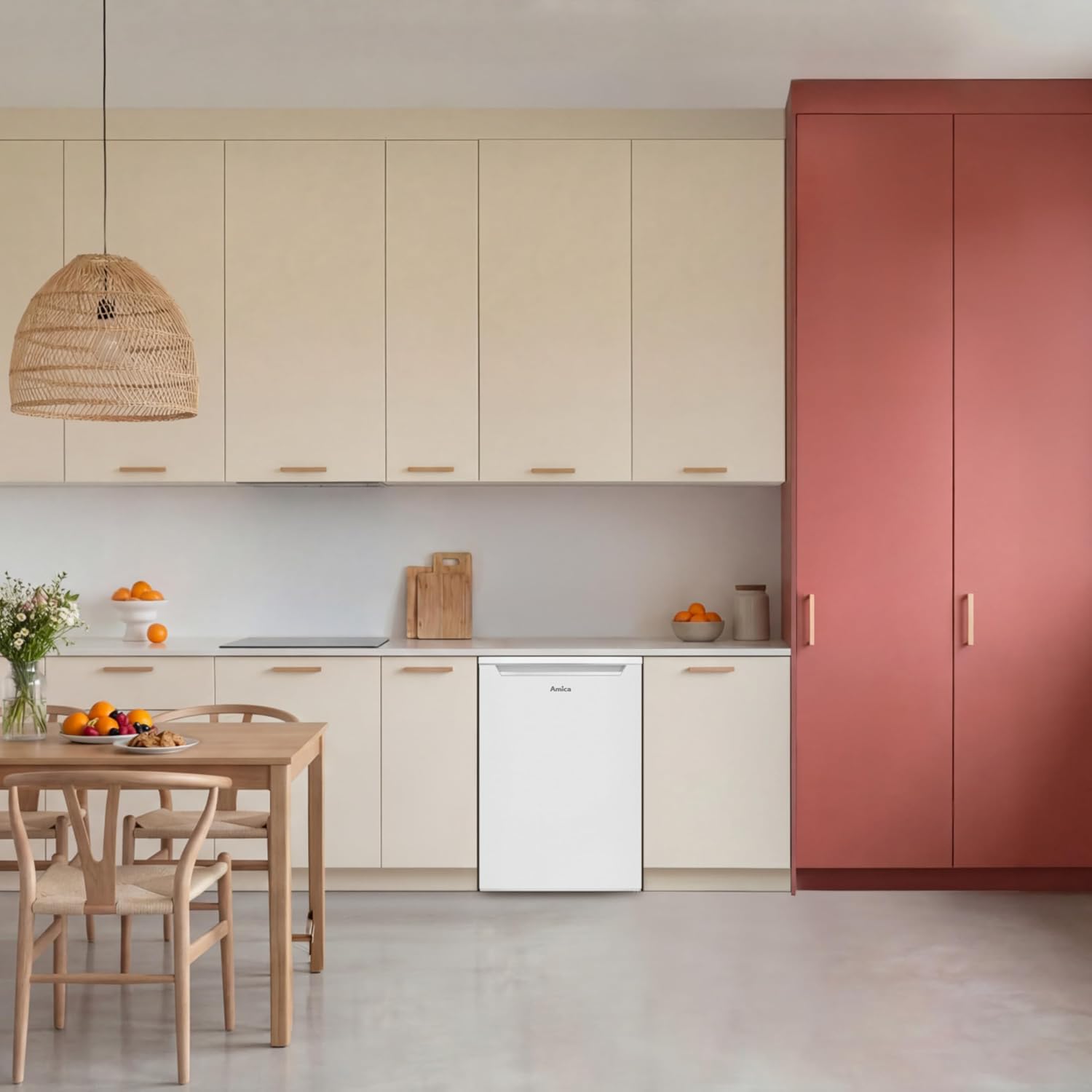 Amica Mini‑Gefrierschrank freistehend 84,5 x 55 x 56 cm 85 l 4‑Sterne‑Gefrierfach Türanschlag wechselbar AGS 3210 W – gefrierschrank weiß