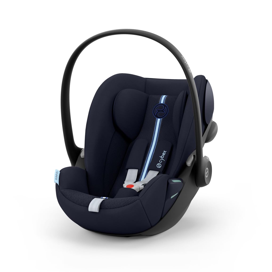 CYBEX Gold Babyschale Cloud G i-Size Comfort, Inkl. Neugeboreneneinlage, Ab Geburt bis ca. 24 Monate, Für Kinder ab 40 cm bis 87 cm, Max. 13 kg, Moon Black
