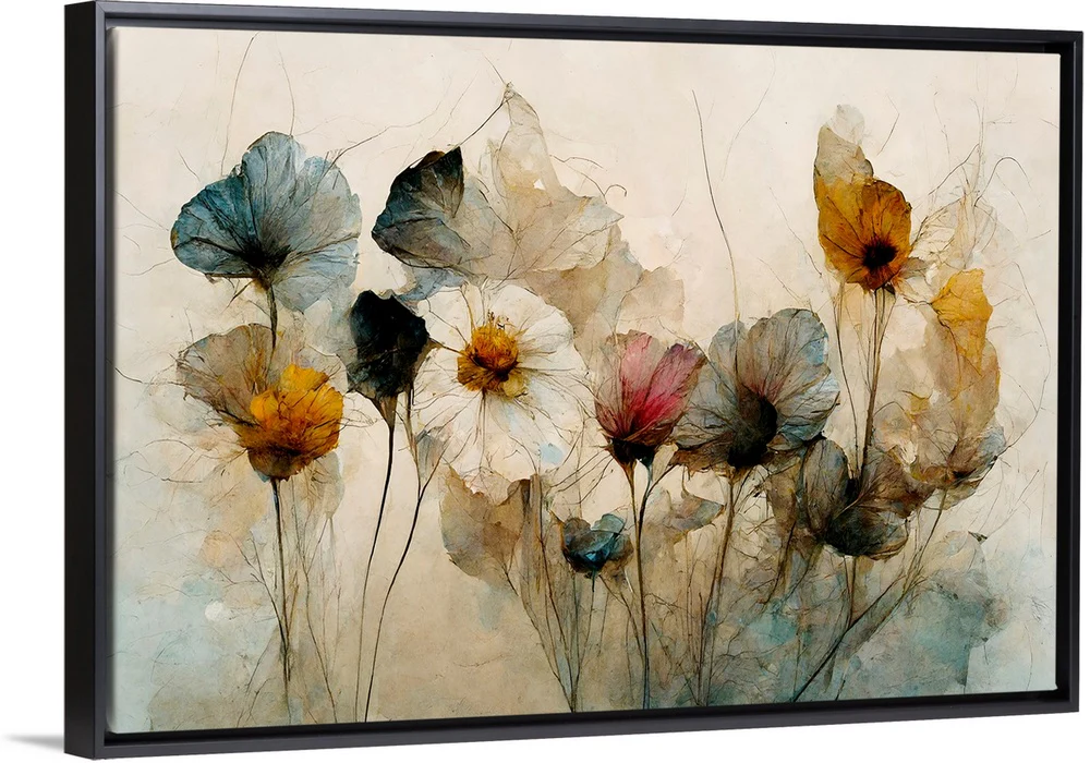 Dry Flower Bouquet Wall Art