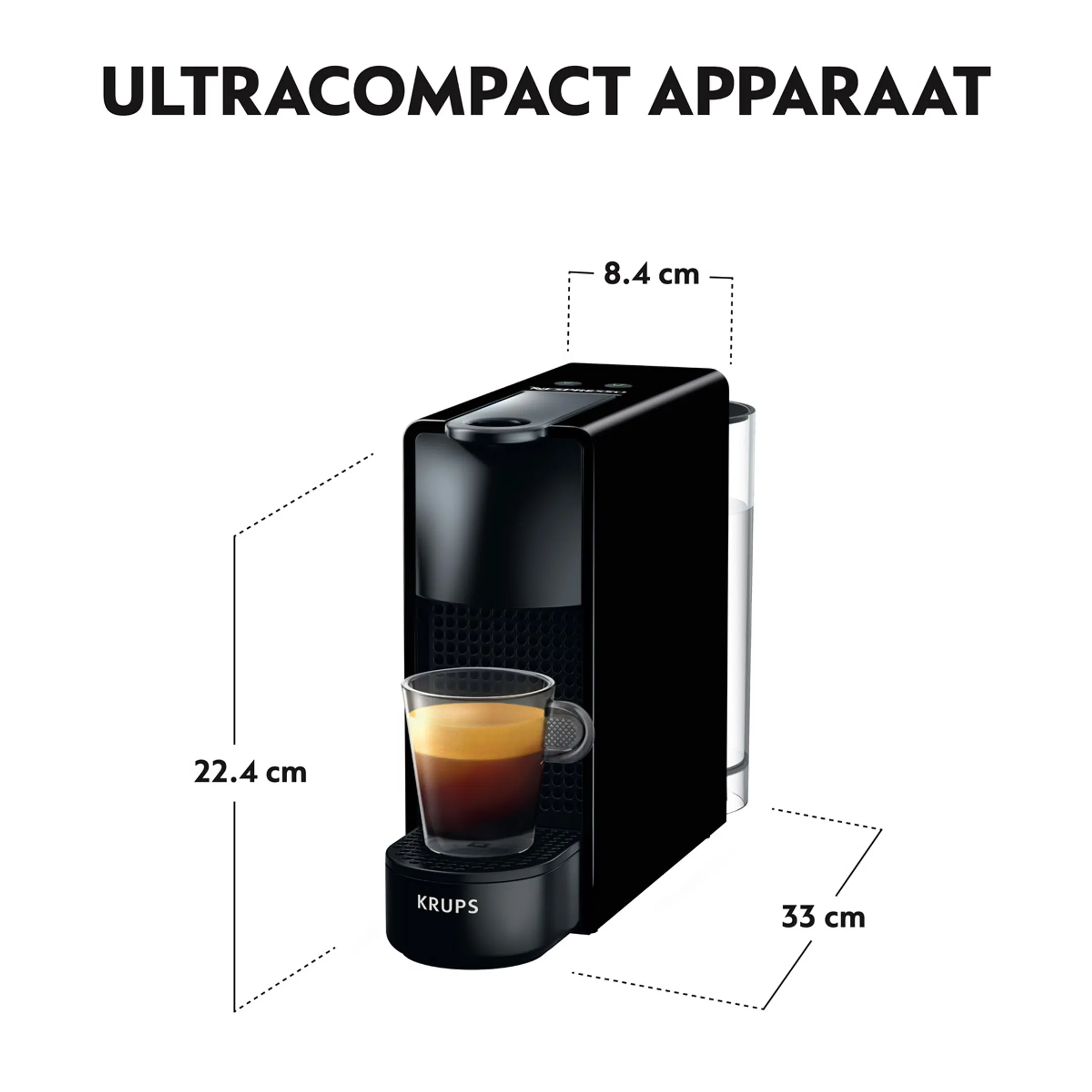 Krups Nespresso Koffiemachine Essenza Mini XN110810 Piano Black