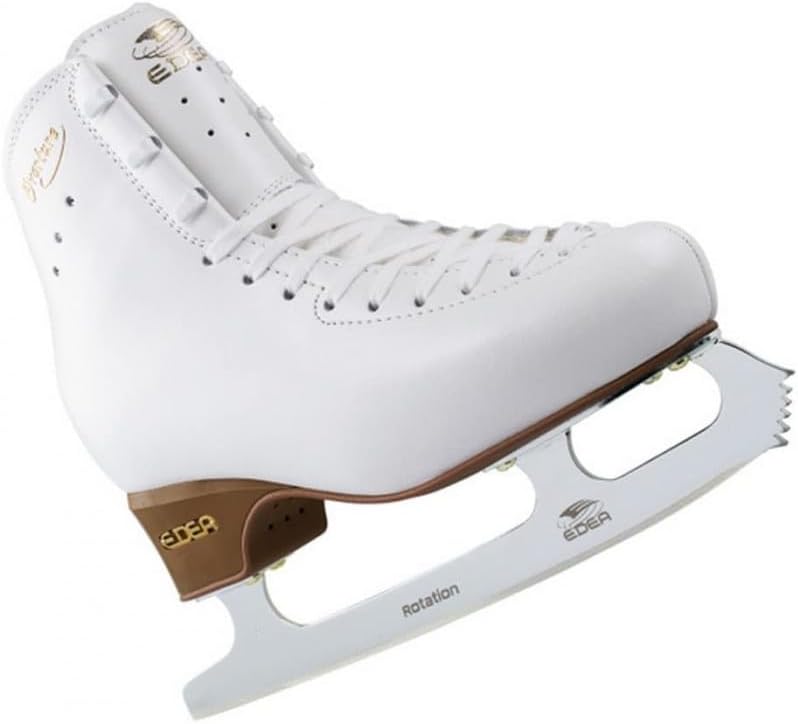 Edea Schlittschuhe Overture mit Rotation-Schlittschuhkufen, zum Eislaufen, Elfenbeinfarbe (Breite: C, Größe: 220)