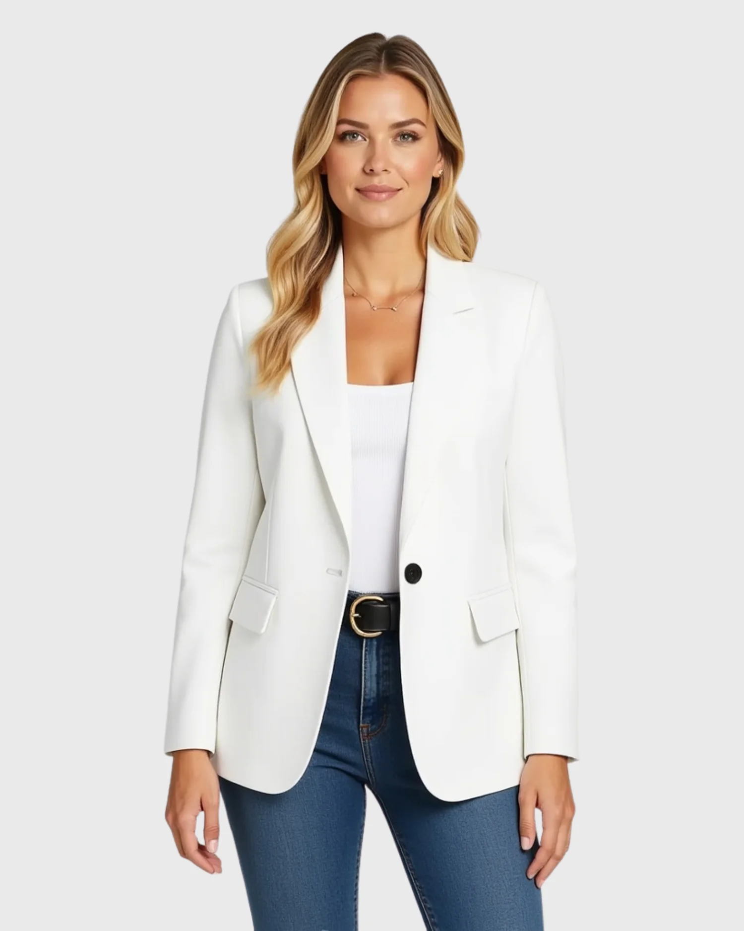 Taillierter Damenblazer mit strukturierter Silhouette