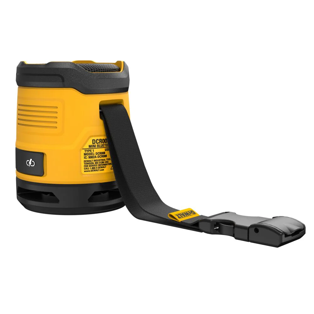 2025 DeWALT DCR008 Mini Bluetooth Luidspreker Oplaadbaar
