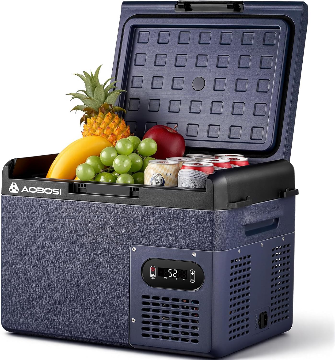 AAOBOSI Kompressor Kühlbox 15L, Tragbare Elektrische Kühlbox 12V/230V, IPX4 Wasserdicht, -20°C bis 20°C - Ideal für Auto, LKW, Boot, Camping, Reisen, Fischen, Garten & Outdoor-Aktivitäten