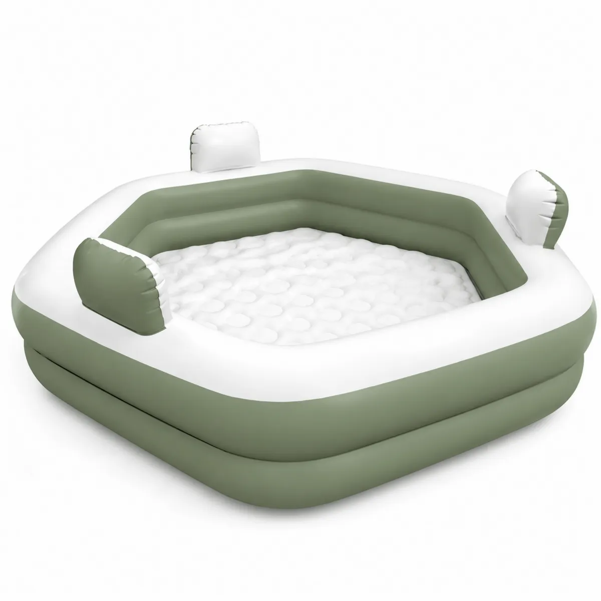 Aufblasbares PVC-Pool Sechseck 200 cm x 180 cm x 60 cm Grün/Weiß