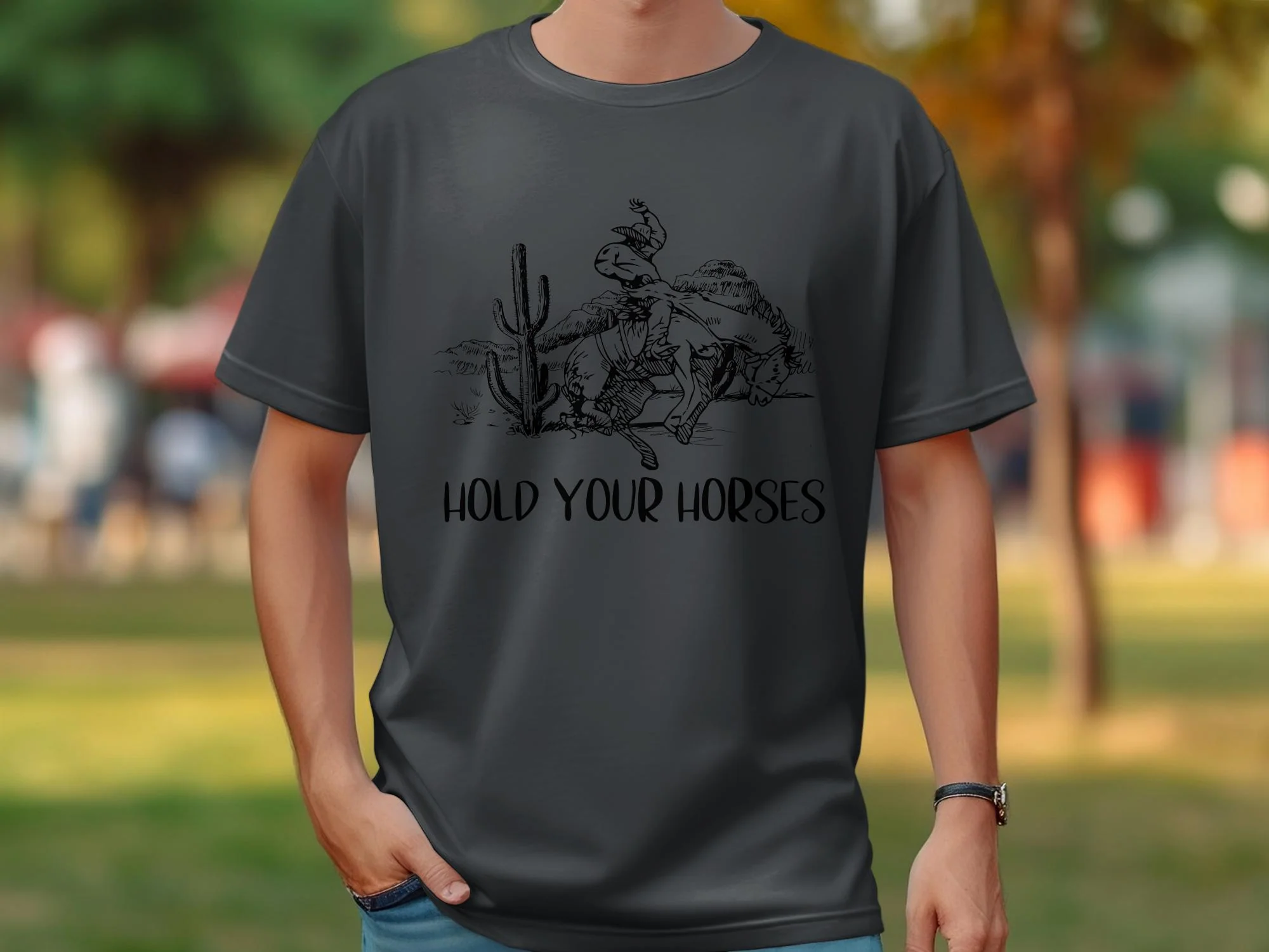Hold Your Horses Shirt, Cowboy Rodeo T-Shirt, Rodeo Baby Bodysuit