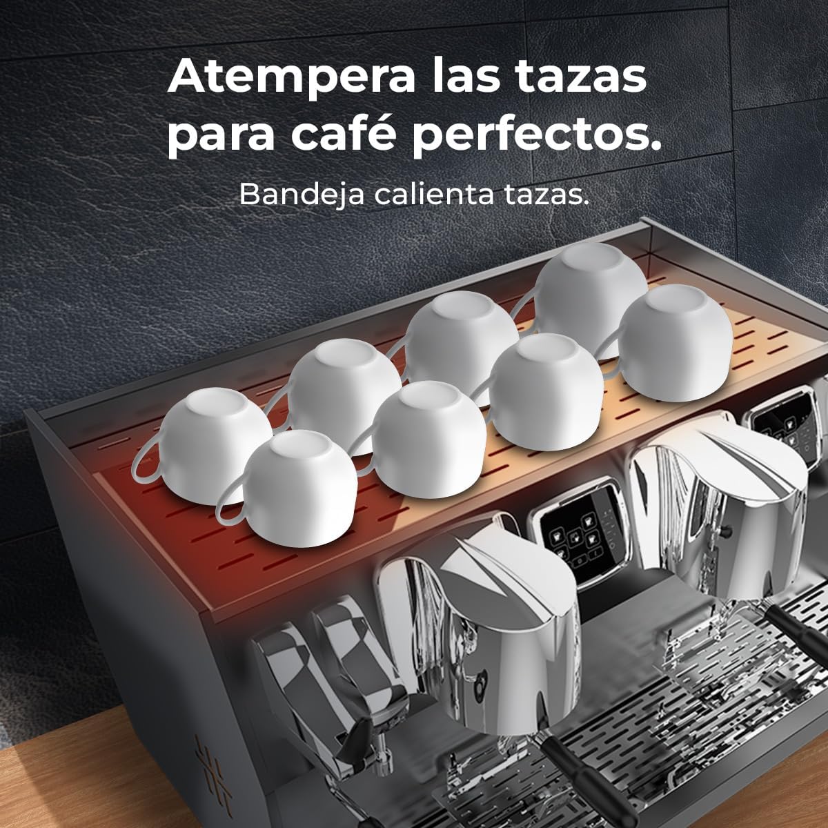 Cecotec Espresso-Kaffeemaschine Barista Baristeo Intima, professionelle Barista-Espressomaschine, Vorbrüh-System, 15 Bar Pumpe, einfaches Befüllen, 1,7L Wassertank und Tassenwärmer