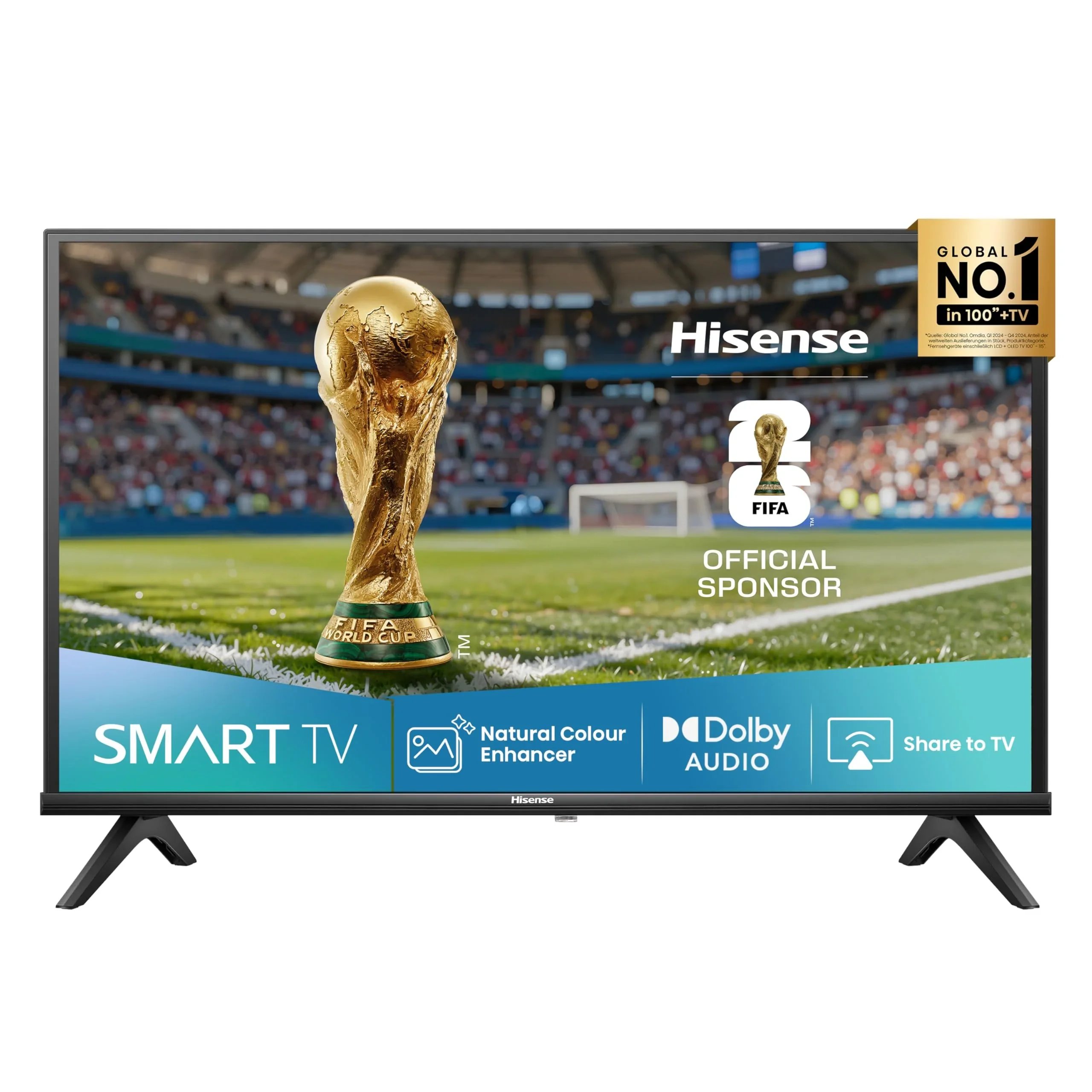 Hisense 40E4QT Fehrnseher, 40 Zoll, DLED, Smart TV, Game Mode, AI Sports Mode, Dolby Audio, Dolby MS12, DTS Virtual X, HDR10, HLG, Full HD, High Contrast, Rauschunterdr��ckung [2025]
