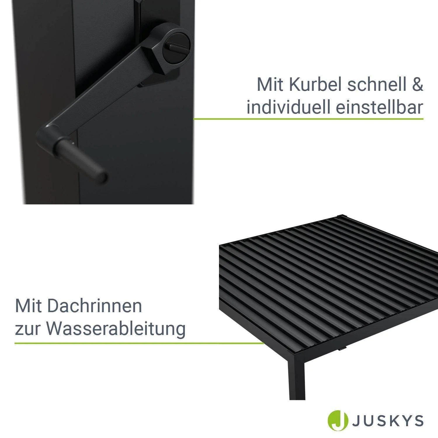 Lamellendach Tahiti 3x4 m mit verstellbaren Lamellen Anthrazit