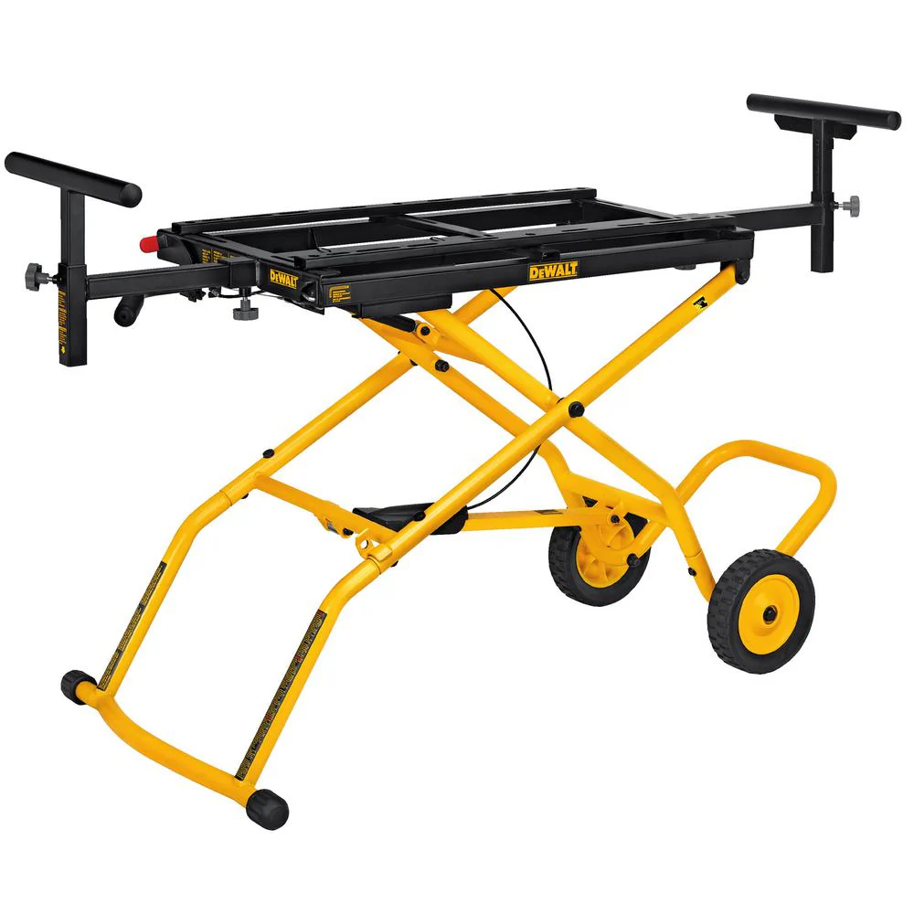 DEWALT 32-1/2 in. x 60 in. Rollende Afkort- en Gehringsschaafstandaard met een capaciteit van 300 lbs