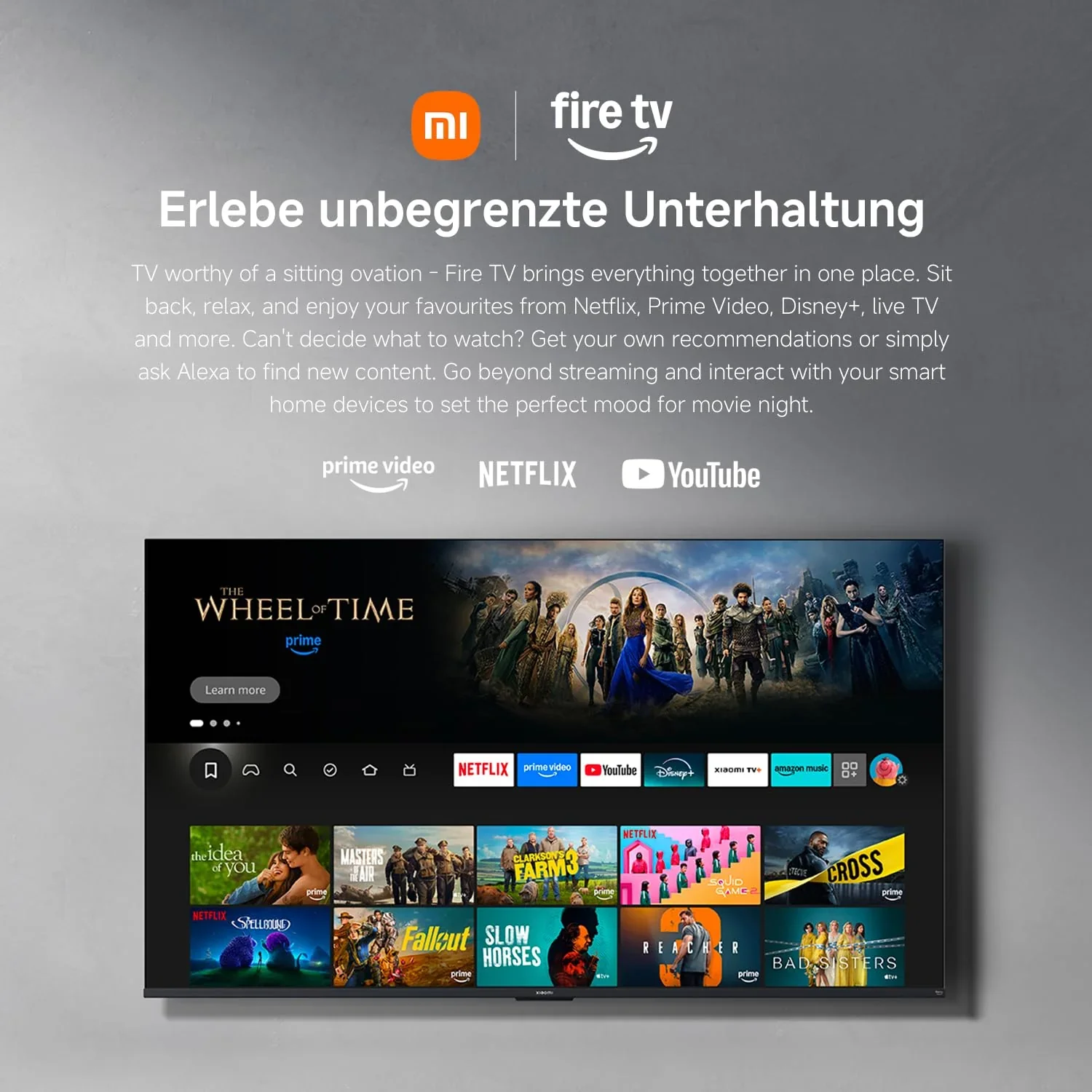 Xiaomi TV F Pro 32, 32 inch (81 cm), QLED, Smart TV, Fire OS7, Triple Tuner DVB-C/S/S2/T/T2, Dolby Audio?, DTS Virtual:X, DTS-HD, spraakbediening met Alexa, compatibel met Apple AirPlay